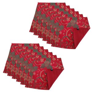 Jogo Americano Luxo Espirito Natalino Dupla face 12un