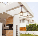 Ver imagem 2 de 4 Un Luminária Pendente Externo Colonial Marrom Alz15