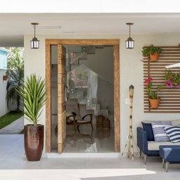 4 Un Luminária Pendente Externo Colonial Marrom Alz15 - 3