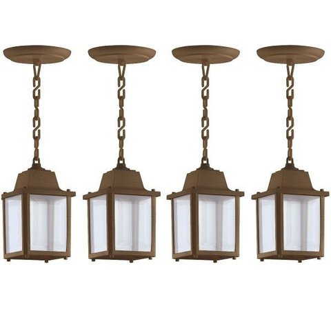 4 Un Luminária Pendente Externo Colonial Marrom Alz15