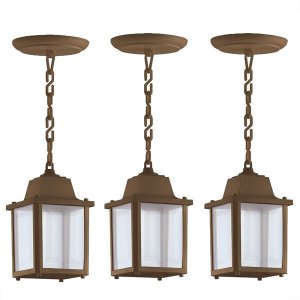 3 Un Luminária Pendente Externo Colonial Marrom Alz15