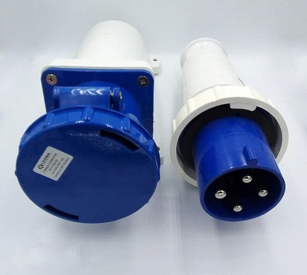 Tomada e Plug Industrial Sob. 63a-9h 3p+t 220v - 1