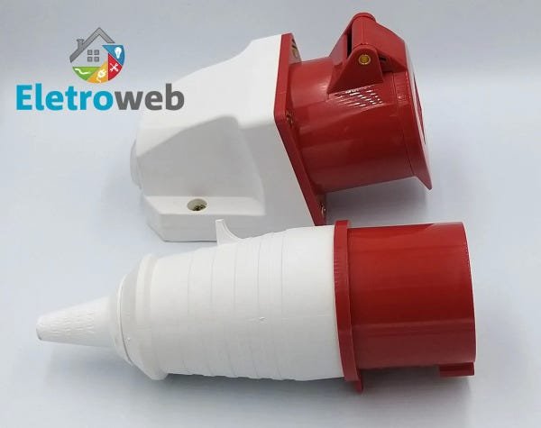 Tomada e Plug Industrial Sob. 16a-9h 2p+t 380v - 3