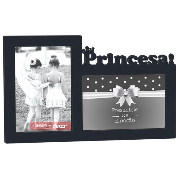 Porta-retrato Quadro Para Decorar Presentear Princesa Presente Criativo Para Meninas Preto