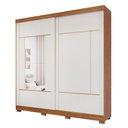 Ver imagem 2 de Guarda-Roupa Casal Elise 2 Portas de Correr 4 Gavetas com Espelhos e Pés Pm Home