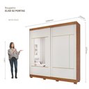 Ver imagem 3 de Guarda-Roupa Casal Elise 2 Portas de Correr 4 Gavetas com Espelhos e Pés Pm Home
