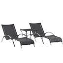 Ver imagem 7 de Jogo de Cadeira Alumínio e Espreguiçadeiras - Preto