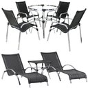 Ver imagem 1 de Jogo de Cadeira Alumínio e Espreguiçadeiras - Preto