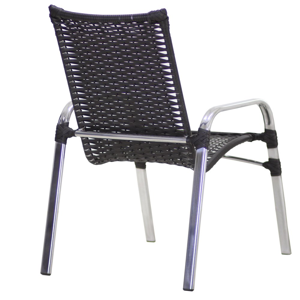 Jogo de Cadeira Alumínio e Espreguiçadeiras - Preto - 6