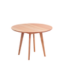 Conjunto Mesa de Jantar Redonda Vertice Madeira Maciça 105cm com 4 Cadeiras Leda Design Nude - 2
