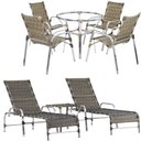 Ver imagem 1 de Jogo Cadeiras e Mesa Emily e 2 Espreguiçadeiras Regulável - Capuccino