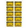 Kit 10 Placa de Sinalização Comercial Cerca Elétrica 10x15cm em Alumínio - Acton - 1