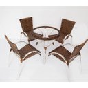 Ver imagem 1 de Jogo Cadeira Área, Jardim, Varanda Piscina e Churrasqueira - Capuccino