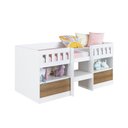 Ver imagem 3 de Cama Multifuncional Infantil Solteiro com 2 Portas 2 Nichos CI6080 190cm Branco/Mel - Art In Móveis