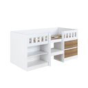 Ver imagem 6 de Cama Multifuncional Infantil Solteiro com 2 Portas 2 Nichos CI6080 190cm Branco/Mel - Art In Móveis