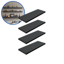 Ver imagem 2 de Kit 4 Prateleira Preta 40X15 + Suporte Flutuante Mdf Organizadora Decoração Cozinha Banheiro Sala