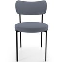 Ver imagem 3 de Cadeira Decorativa Estofada para Sala de Jantar Louise L02 Suede Cinza - Lyam Decor