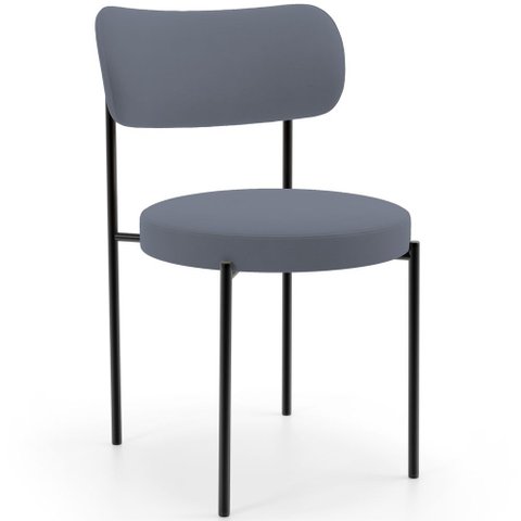 Cadeira Decorativa Estofada para Sala de Jantar Louise L02 Suede Cinza - Lyam Decor