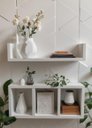 Ver imagem 1 de Nicho Organizador e Prateleira Mdf para Decoração de Ambientes - Branco Tx