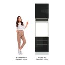 Ver imagem 4 de Torre Quente Madesa Lux 60cm 1 Porta 3 Gavetas Branco Preto