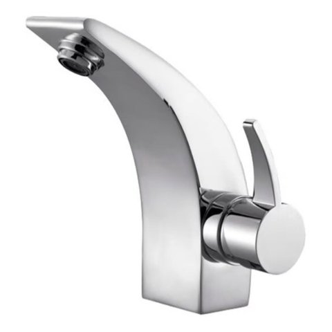 Torneira Misturador Monocomando Banheiro Baixa 5058 Prata Luuk Young