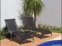 Ver imagem 1 de Kit 3 Espreguiçadeiras e Mesa, Piscina, Área, Varanda - Tabaco