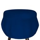 Ver imagem 5 de Conjunto Poltrona Estofada Com Puff Sala de Estar Pétala Suede Azul Marinho - LM DECOR