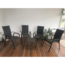 Ver imagem 1 de 4 Cadeiras Vênus e Mesa + Espreguiçadeiras Emily - Alumínio - Argila