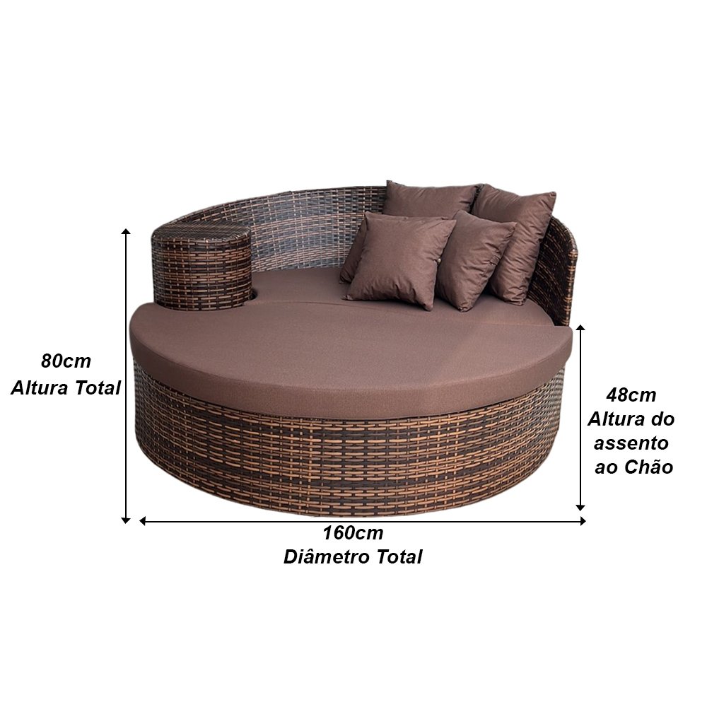 Chaise Meia Lua para Piscina - Tabaco - 5