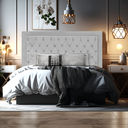 Ver imagem 4 de Cabeceira de Cama Box King 195 Cm Baronesa - Veludo Cinza