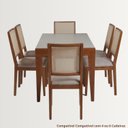 Ver imagem 6 de Conjunto de Jantar Tock com 4 Cadeiras Madeira Maciça Vidro Mel