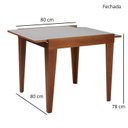 Ver imagem 3 de Conjunto de Jantar Tock com 4 Cadeiras Madeira Maciça Vidro Mel