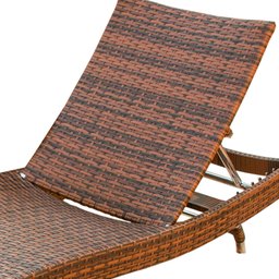 Espreguiçadeira Bona em Alumínio e Fibra Sintética - Piscina, Jardim, Decoração - Argila - 2