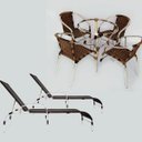 Ver imagem 1 de Kit Cadeiras e Mesa, Espreguiçadeiras e Ombrelone - Argila