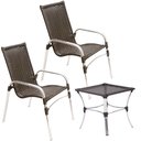 Ver imagem 1 de Jogo 2 cadeiras e mesa area piscina - Tabaco