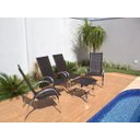 Ver imagem 6 de Kit 6 Cadeiras e Mesa Centro Garden e 2 Espreguiçadeiras - Capuccino