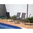 Ver imagem 7 de Kit 6 Cadeiras e Mesa Centro Garden e 2 Espreguiçadeiras - Tabaco