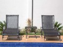 Ver imagem 2 de Kit 6 Cadeiras e Mesa Centro Garden e 2 Espreguiçadeiras - Preto