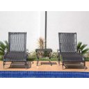 Ver imagem 2 de Kit 6 Cadeiras e Mesa Centro Garden e 2 Espreguiçadeiras - Preto