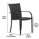 Ver imagem 3 de Mesa e Cadeiras Ascoli, Jardim, Área externa, Churrasqueira - Preto
