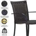 Ver imagem 4 de Mesa e Cadeiras Ascoli, Jardim, Área externa, Churrasqueira - Preto