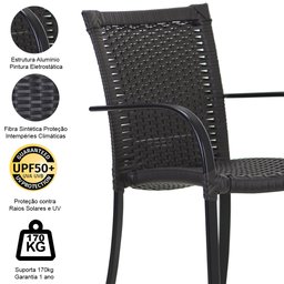 Mesa e Cadeiras Ascoli, Jardim, Área externa, Churrasqueira - Preto - 4