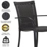 Mesa e Cadeiras Ascoli, Jardim, Área externa, Churrasqueira - Preto - 4