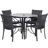 Mesa e Cadeiras Ascoli, Jardim, Área externa, Churrasqueira - Preto - 1