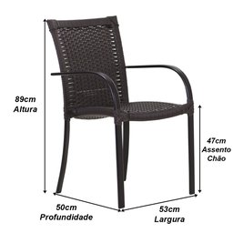 Mesa e Cadeiras Ascoli, Jardim, Área Externa, Churrasqueira - Tabaco - 3