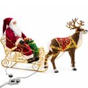 Ver imagem 1 de Treno Papai Noel Rena Natalina Realista Som LED Movimento Shopping Loja Enfeite Confraternizaçao Fes