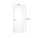 Ver imagem 3 de Kit Porta de Madeira Reversível com Batente 8cm Regulável e Fechadura 210x80cm Pinhal Branco
