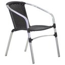 Ver imagem 7 de Kit - Jogo de 4 Cadeiras e Mesa Floripa em Alumínio com 2 Espreguiçadeiras Roma Regulável + - Preto