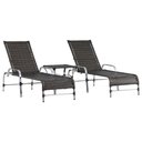 Ver imagem 4 de Kit - Jogo de 4 Cadeiras e Mesa Floripa em Alumínio com 2 Espreguiçadeiras Roma Regulável + - Pedra