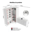 Ver imagem 3 de Conjunto Quarto com 2 Guarda-Roupas Neo 1 Cômoda/Móvel para TV Branco Madesa